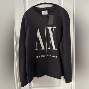 Armani Exchange AIX Black Crewneck Sweatshirt & Pants Set XXL